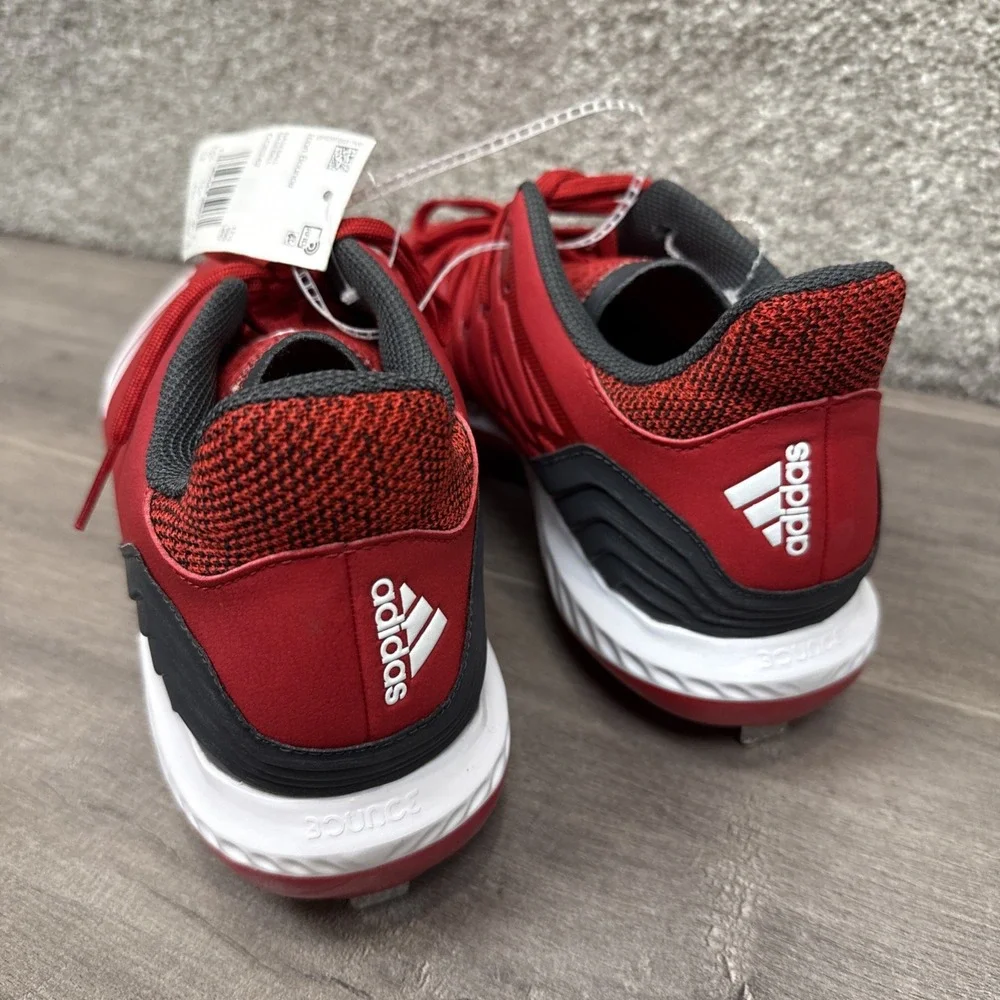 Adidas Icon‎ Bounce Men's Size 13 Baseball Cleats Metal Red White NEW